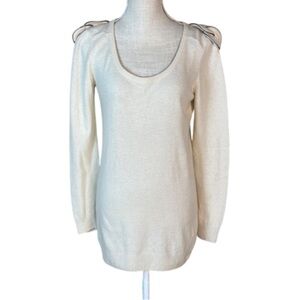 See by Chloe Cream Long Sleeve Sweater- S